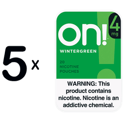 On! Wintergreen 5 For 4mg nicotine pouches