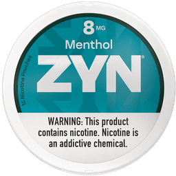 ZYN Menthol 8mg nicotine pouches
